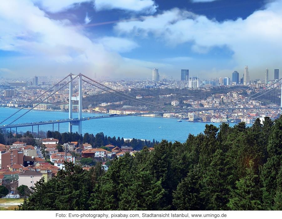 Stadt mit I - Istanbul, Türkei