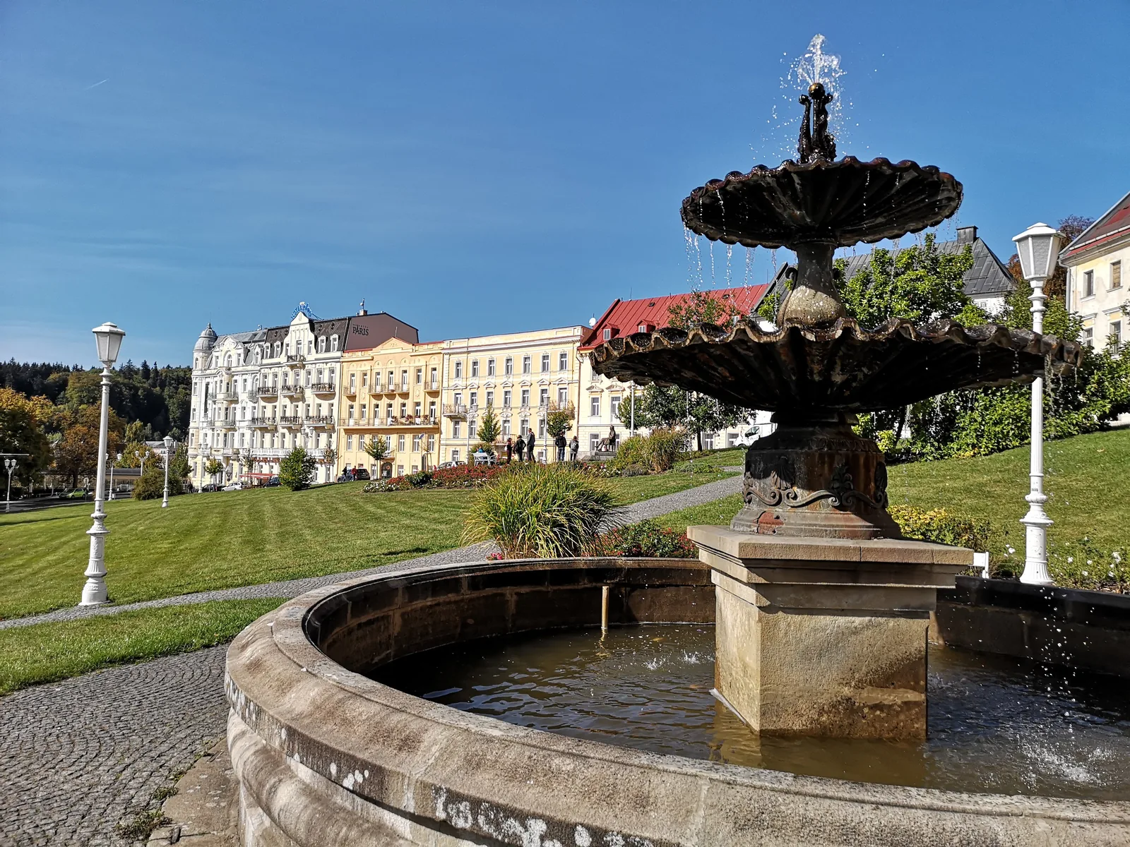 Brunnen im Kurpark von Marienbad