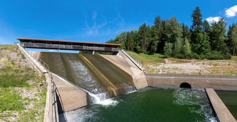 Überlauf der Nagoldtalsperre in der Gemeinde Seewald