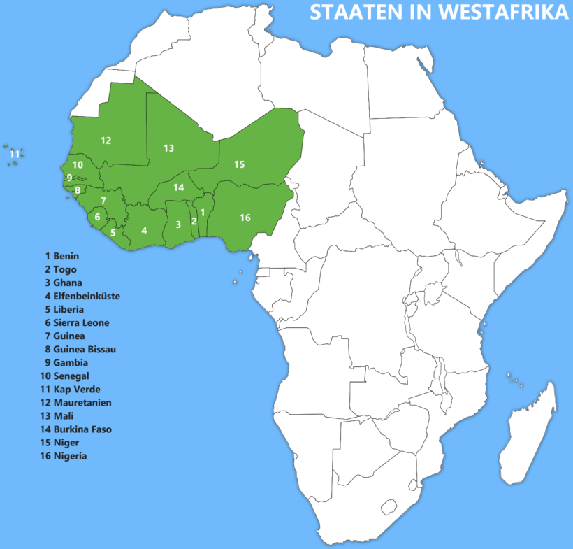 Staaten in Westafrika