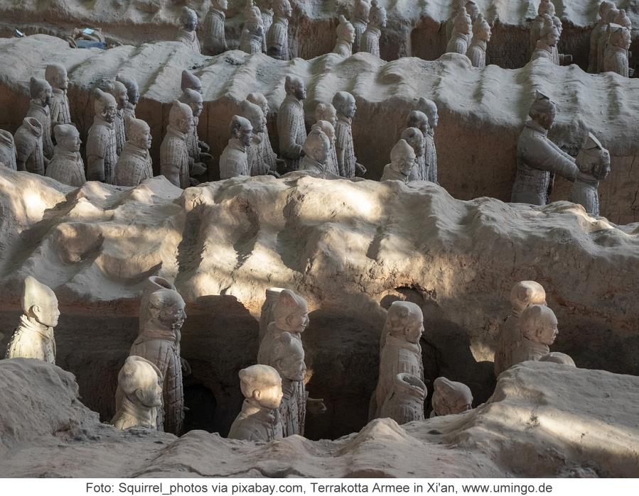Terrakotta Armee in der chinesischen Stadt Xi'an - Stadt mit X